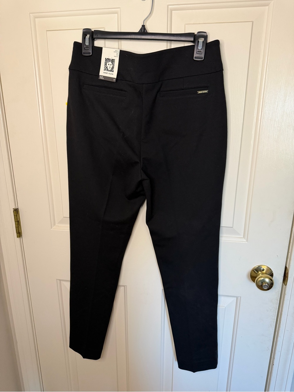 Anne Klein Black Stretch Slim Ankle Pants - Picture 3 of 4
